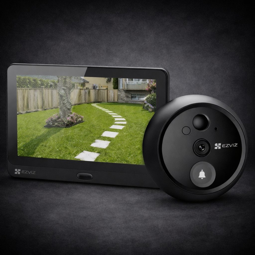EZVIZ HP4 Wire-free Peephole Video Doorbell with 4.3-Inch Screen